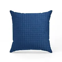 Zesture Premium Suede Quilted Fabric Single Bedsheet 3 Cushion Cover,  Bolster Cover Set of 2, Diwan Set Pillows 3 with Bolster 2  (Diwan Set-(1 +2+3) Blue-thumb2