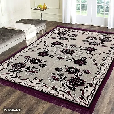 Braids Floral Traditional Rug (Multicolour, Polyester & Polyester Blend, Standard)-thumb0
