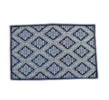 Zesture 6D Velvet Chenille Floral Design Multipurpose Modern Carpets for Living Room Carpet Rug Runner and Carpets for Bedroom/Living Area/Home with Anti Slip (3x5 ft. Blue)-thumb1