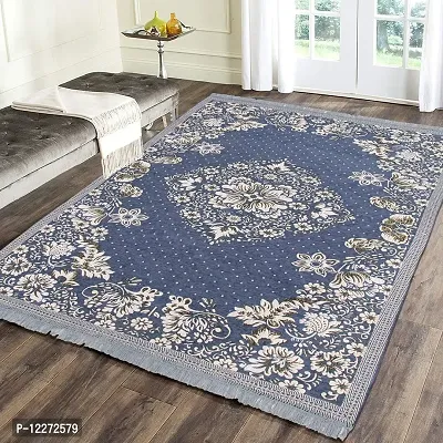 Braids Zesture Home 6D Chenille Floral Design Brown Multipurpose Modern Carpet/Area Rug/dhurrie - (Grey, 138 cms x 183 cms)-thumb0