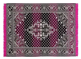 Zesture Bring Home Chenille Carpet Rug Runner for living Room and Carpets for Home Bedroom/Living Area/Home with Anti Slip Backing (Black, 5 Feet x 6 Feet) Pink-thumb1