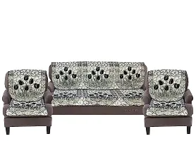 Zesture Bring Home Chenille flowered Sofa and Chair Cover Set (Multicolour, Standard) -6 Piece-thumb1