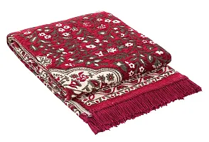 Designer Red Chenille Carpets Pack Of 2-thumb1