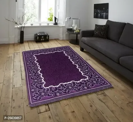 Designer Purple Chenille Carpets Pack Of 2