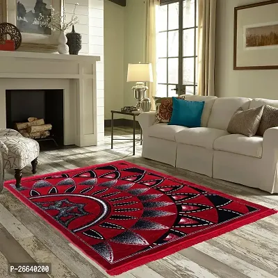 Designer Multicoloured Chenille Carpets Pack Of 2