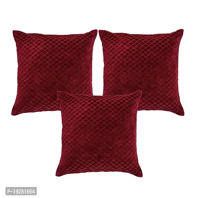 Zesture Premium 3D Embossed Valvet Touch Pixel Design Cushion Cover Set of 5-thumb2