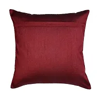 Zesture Premium 3D Embossed Cushion Covers 16 inch x 16 inch, Set of 5, (Maroon)-thumb2