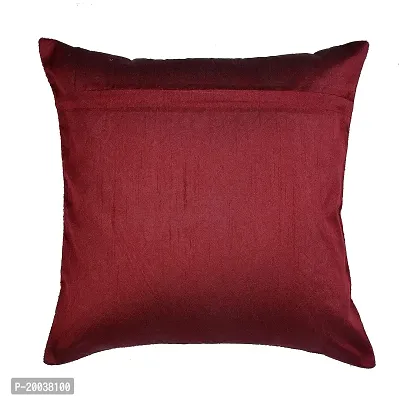 Zesture Premium 3D Embossed Cushion Covers 16 inch x 16 inch, Set of 5, (Maroon)-thumb3