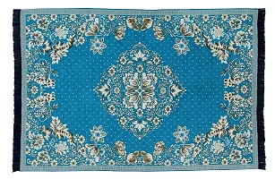 Braids Premium Chenille Living Room Carpet, Area Rug (Aqua, 4.5 ft x 6 feet, Multicolor)-thumb1