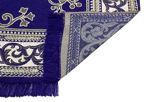 Designer Blue Cotton Blend Carpets Pack Of 2-thumb1