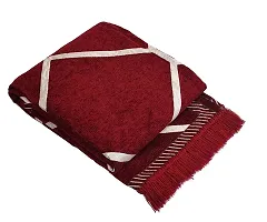 Zesture Premium Jacquard Weaved Geometrical Chenille Multipurpose Area Rug (4.5 ft x 6 ft, Maroon)-thumb2