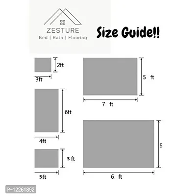 Zesture Premium Flat Weave Geometric Collection Multipurpose Living Room Bedroom Area Rug Carpet dhurrey with Tassles (4.5 FT x FT, Wine)-thumb4