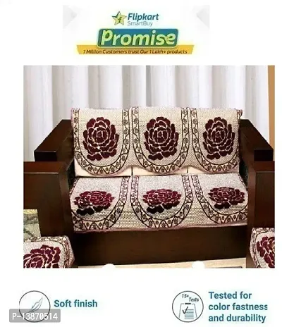 Comfortable Jacquard Floral Sofa Covers-6 Pieces Set-thumb3