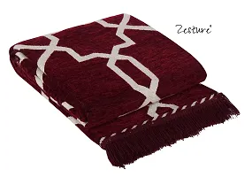 Zesture Premium 6D Jacquard Weaved Multipurpose Living Room ,Bedroom, Kitchen, picnics ,Temple (4.5ft x 6 ft, Maroon)-thumb1