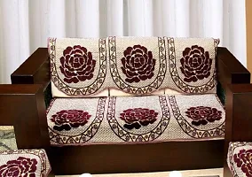 Comfortable Jacquard Floral Sofa Covers-6 Pieces Set-thumb1