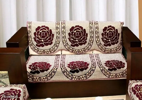 Comfortable Jacquard Floral Sofa Covers-6 Pieces Set-thumb2