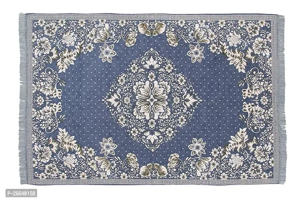 Designer Grey Cotton Blend Carpets Pack Of 2-thumb2