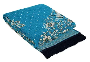 Designer Blue Chenille Carpets Pack Of 2-thumb1