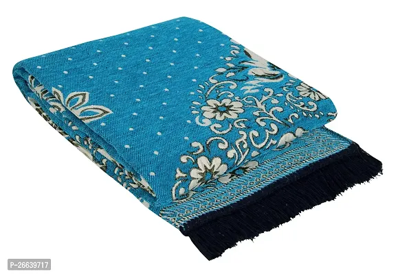 Designer Blue Chenille Carpets Pack Of 2-thumb2