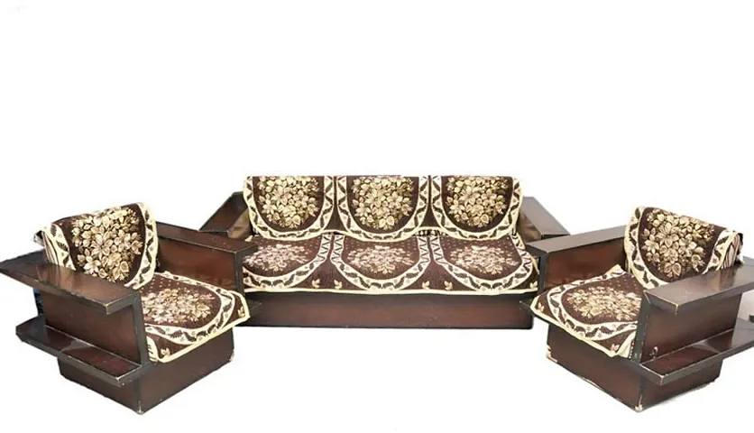 Comfortable Jacquard Floral Sofa Covers-6 Pieces Set