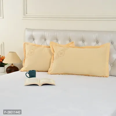 Zesture Solid Cotton Pillow Cover, Case Set 2 Pcs