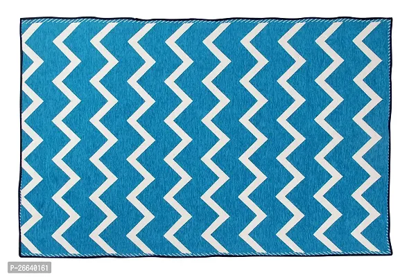Designer Turquoise Chenille Carpets Pack Of 2-thumb2