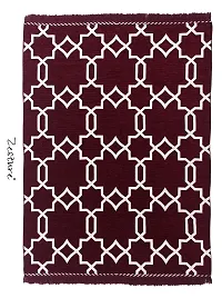 Zesture Premium 6D Jacquard Weaved Multipurpose Living Room ,Bedroom, Kitchen, picnics ,Temple (4.5ft x 6 ft, Maroon)-thumb2