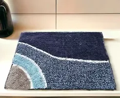 Designer Blue Cotton Door Mats Set Of 4 (Pack Of 2)-thumb1