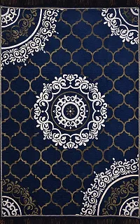 Zesture Premium 6D Jacquard Weaved Multipurpose Living Room ,Bedroom, Kitchen, picnics ,Temple (4.5ft x 6 ft, Blue)-thumb1