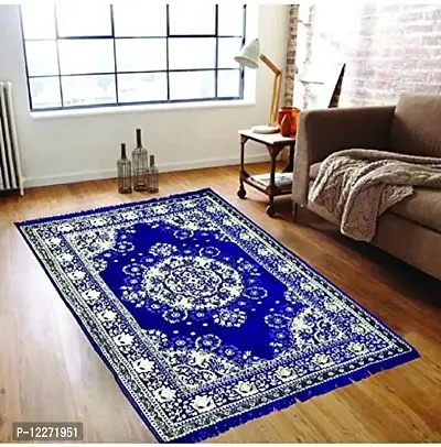 Braids Chenille Persian Carpets (Blue, 4.5 feet x 6 feet)-thumb2