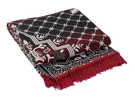 Zesture Bring Home Chenille Carpet Rug Runner for living Room and Carpets for Home Bedroom/Living Area/Home with Anti Slip Backing (Black, 5 Feet x 6 Feet) Maroon-thumb2