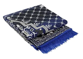 Zesture Bring Home Chenille Carpet Rug Runner for living Room and Carpets for Home Bedroom/Living Area/Home with Anti Slip Backing (Black, 5 Feet x 6 Feet) Blue-thumb2