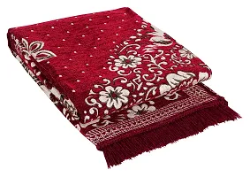 Braids Zesture Home 6D Floral Design Brown Multipurpose Living Room, Bedroom, Kitchen, Picnic, Praying Modern Carpet/Area Rug/dhurrie -138 cms x 183 cms, (Maroon)-thumb2