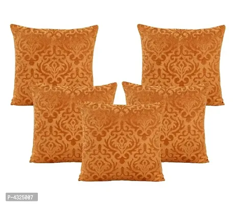 Beautiful Polyester Velvet Cushion Covers Set of 5 (Made in India)-thumb0