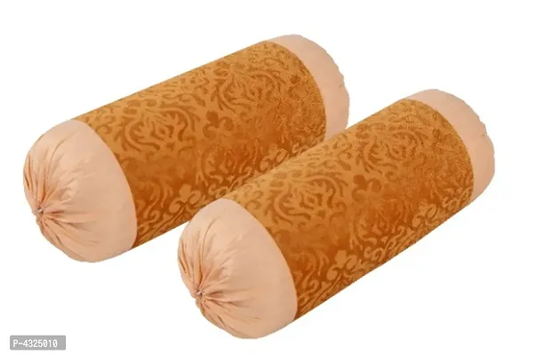 Beautiful Polyester Velvet Bolster Covers Set of 2 (Made in India)