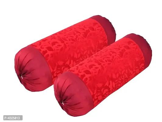 Beautiful Polyester Velvet Bolster Covers Set of 2 (Made in India)