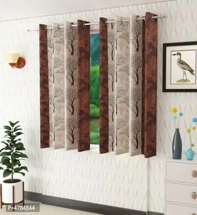 Set Of 2 Polyester Printed Window Curtains-thumb0