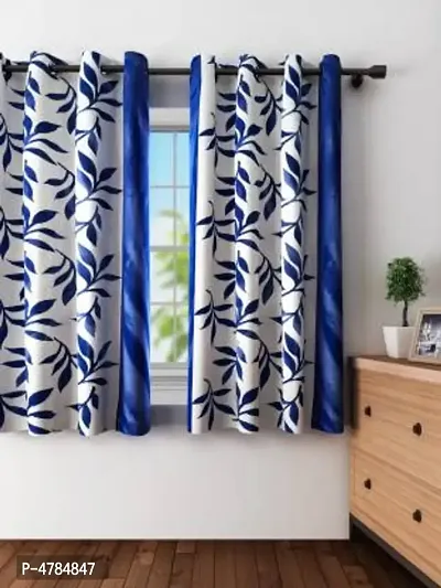 Set Of 2 Polyester Printed Window Curtains