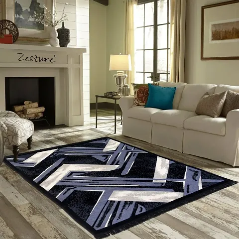 Modern Chenille Polyester Cotton Jacquard Carpet