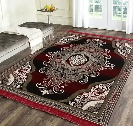 6X4 Feet Cotton &amp; Polyester Weaved Carpet - (Made In India)