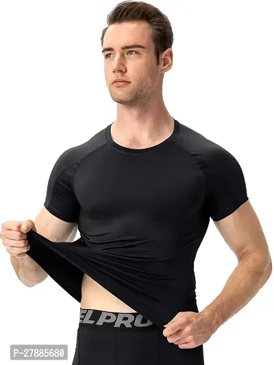 Men's Slim Fit Gym and Sports Compression T-Shirt-thumb0