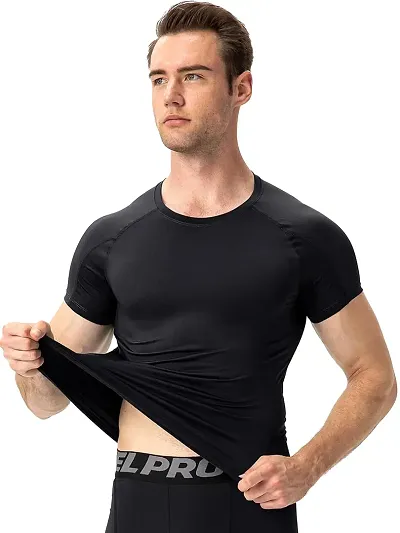 Men's Slim Fit Gym and Sports Compression T-Shirt