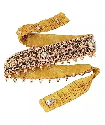 Diamond Enterprises Traditional Maggam Aari Work Jewellery Stretchable Women Cloth Maggam Work Kamarband Vaddanam Waist Belt For Saree, Pack Of 1