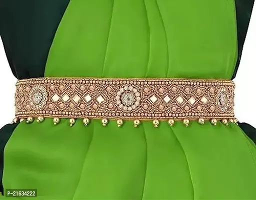 Diamond Enterprises Traditional Maggam Aari Work Jewellery Stretchable Women Cloth Maggam Work Multicolor Kamarband Vaddanam Waist Belt For Saree, Pack Of 1