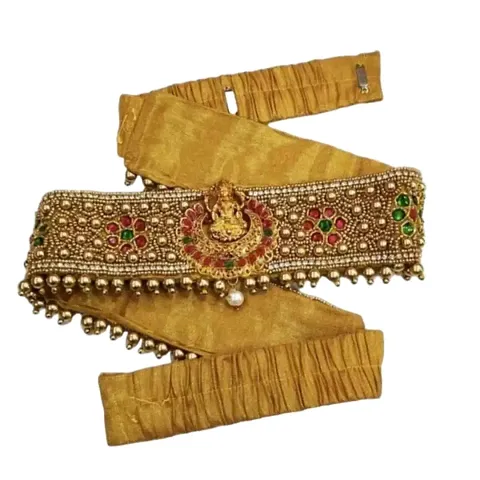 Diamond Enterprises Traditional Maggam Aari Work Jewellery Stretchable Women Cloth Maggam Work Kamarband Vaddanam Waist Belt For Saree, Pack Of 1