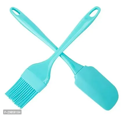 Rubber Spatula With Cooking Brush Set Pack Of 2