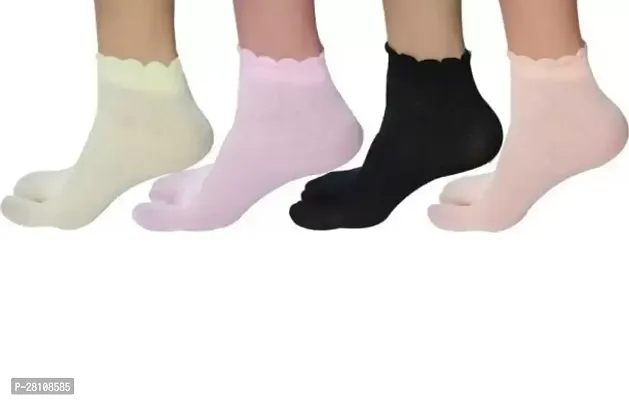 Multi Color Socks 4 Pair Women Socks-thumb0