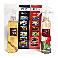 Toby Air Freshener Spray - Oud and Tulip | Long-Lasting Fragrance | (250 ml) (Pack of 2)-thumb2