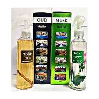 Toby Air Freshener Spray - Oud and Musk | Long-Lasting Fragrance | (250 ml) (Pack of 2)-thumb1