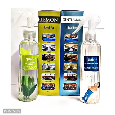 Toby Air Freshener Spray - Lemon  Gentlemen | Long-Lasting Fragrance | (250 ml) (Pack of 2)-thumb2
